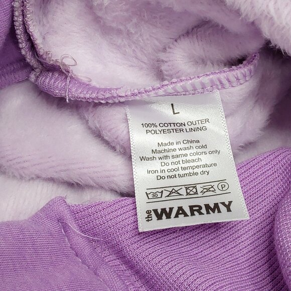 THE WARMY OVERSIZED HOODIE DRESS/SWEATSHIRT 'IRIS LAVENDER' - Picture 8 of 15